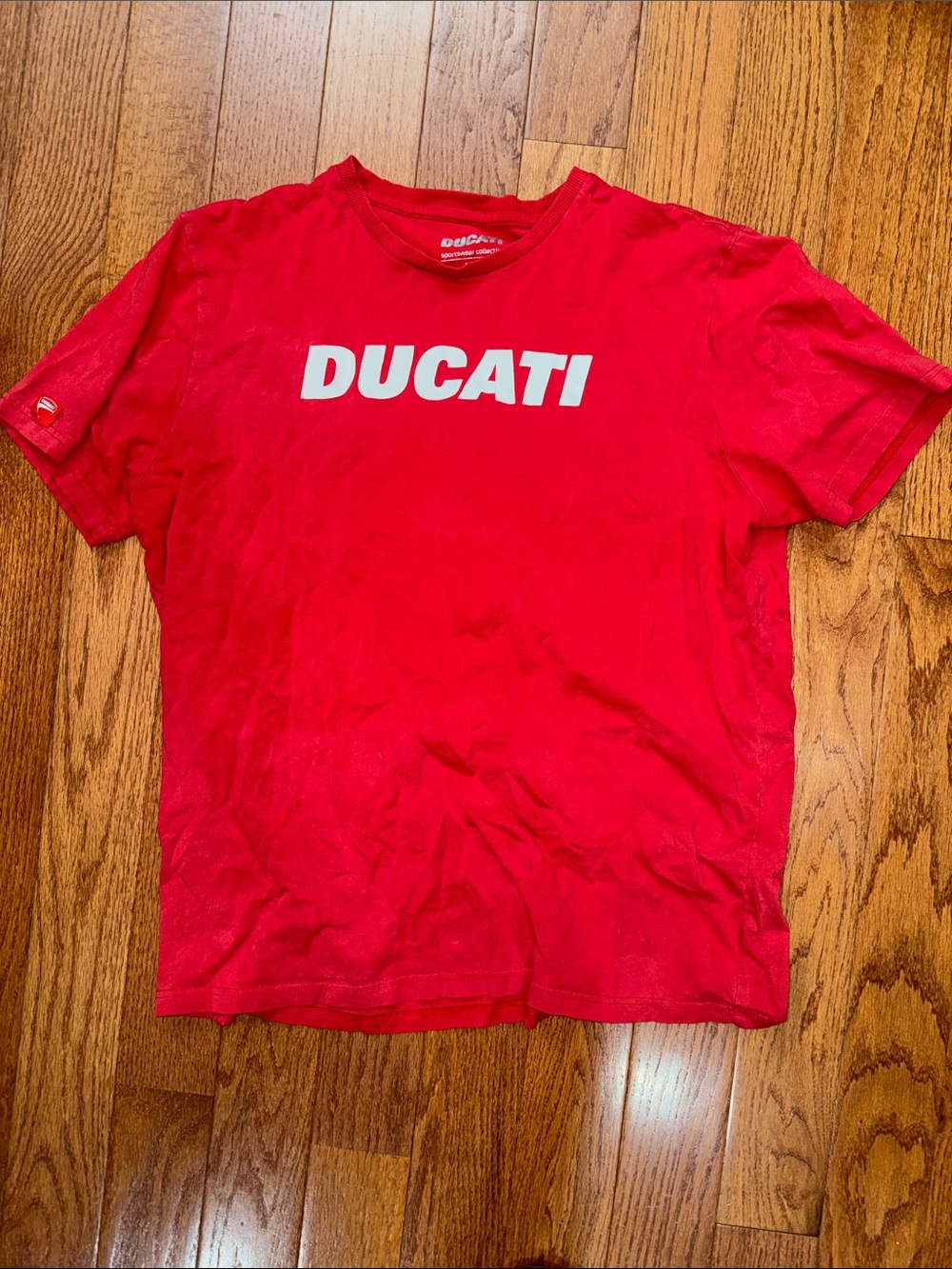 Ducati Men’s Red Logo Short Sleeve Tee - Classic Crew